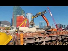 graafmachine grijperbak KM220 telescopische armbevestiging voor funderingswerkzaamheden