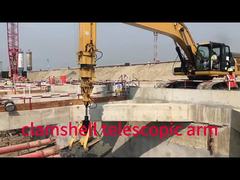 15200mm Clamshell Teleskoparm 11825mm Max. Verticale graafstraal