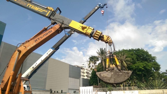 KM-serie Clamshell telescopische arm met kraanvorkheftruckarm Graafmachine Lang bereik