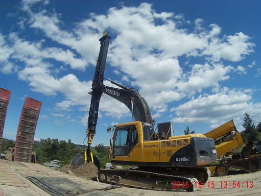 KM150 Clamshell Telescopische Long Arm Boom Excavator 3.6t Hydraulische cilinder