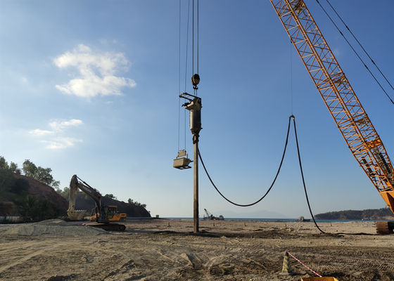 20 KN Elektrische Vibroflot met 0-50°C-het Werk Temperatuur en 0 - 2,5 Mm Omvang