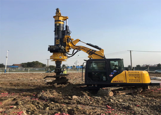Stichtings10m Diepte 220KN die Mini Excavator Pile Driver Small Installatie 34.3mpa opstapelt